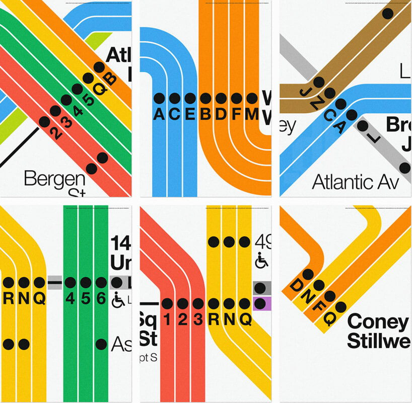 Фото: Редизайна карты метро Нью-Йорка 1972 года от Массимо Виньелли